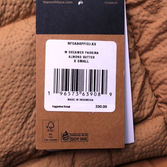 The North Face Womens Dreamer Parkina 600-Down Winter Jacket Almond Butter Sz Xs - Picture 14 of 15
